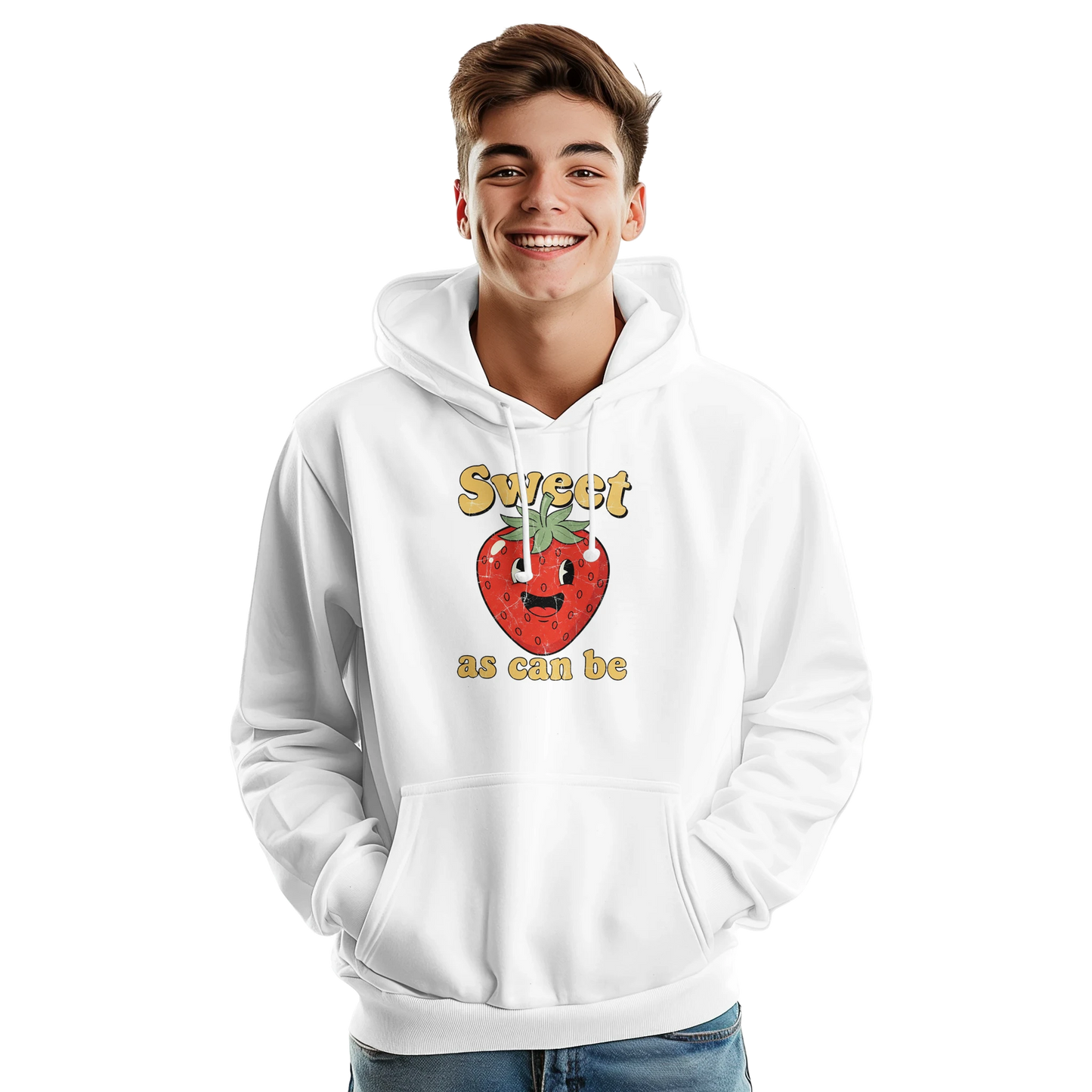 Sweet As Can Be mansikka premium huppari unisex miehille naisille